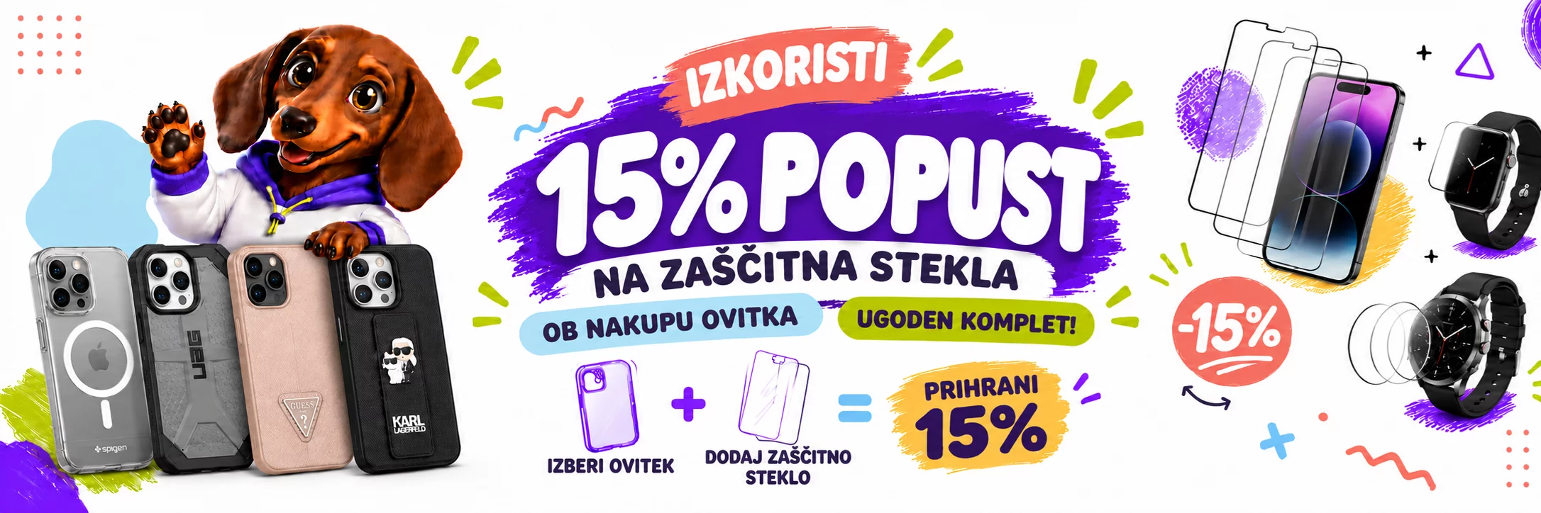 Puzdro + ochranné sklo – zľava 15 %